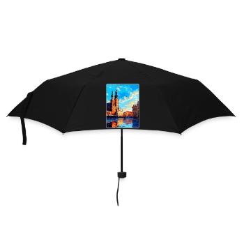 Krakau Polen Vintage Reiseplakat WPA Souvenir - Regenschirm (klein) - Schwarz - Vorne