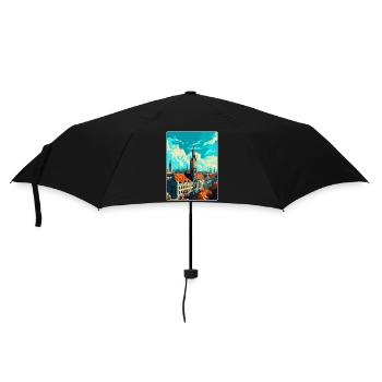 Munich Germany Vintage Travel Poster Souvenir WPA - Umbrella (small) - black - Front