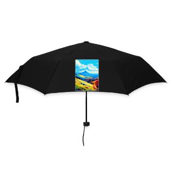 Bieszczady Pologne Affiche de voyage vintage souvenir - Parapluie standard - noir - Devant