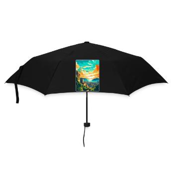 Athens Greece Vintage Travel Poster WPA Souvenir - Umbrella (small) - black - Front