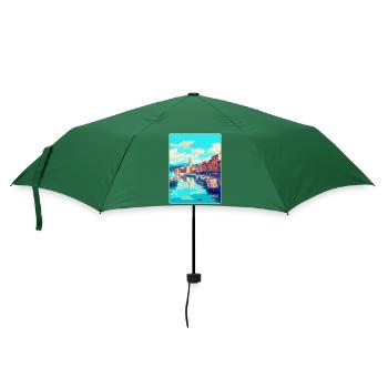 Saint Tropez Frankreich Vintage Reiseplakat Souvenir - Regenschirm (klein) - Flaschengrün - Vorne