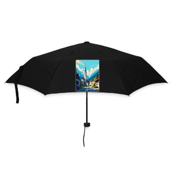 Oberammergau Germany Vintage Travel Poster WPA Art - Umbrella (small) - black - Front