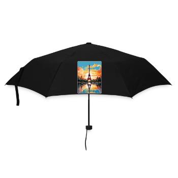 Paris Frankreich Vintage Reiseposter WPA Souvenir - Regenschirm (klein) - Schwarz - Vorne