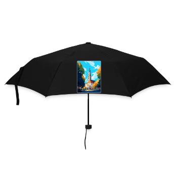 Bialystok Poland Vintage Travel Poster Wall Art - Umbrella (small) - black - Front