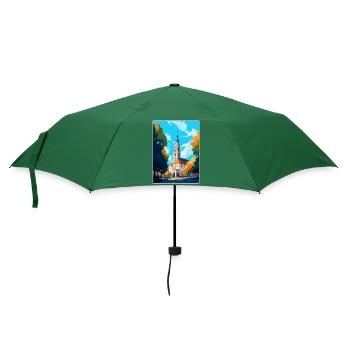 Bialystok Pologne Vintage Voyage Poster Art Mural - Parapluie standard - vert bouteille - Devant