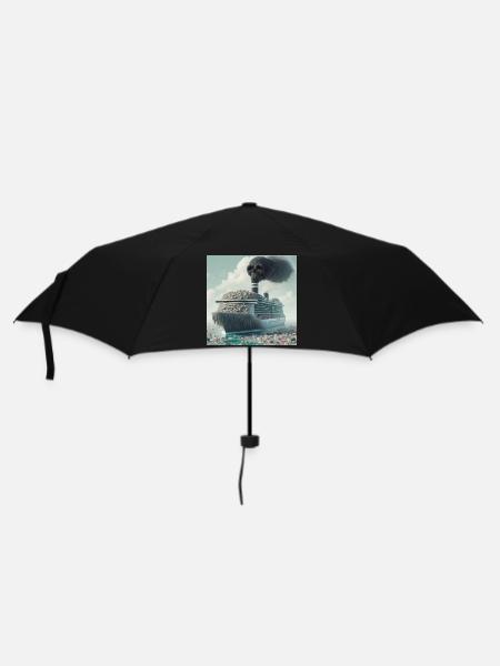 Schiffreisen Umweltschutz - Regenschirm (klein) - Schwarz