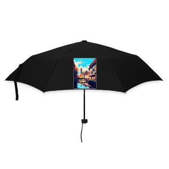 Straßburg Frankreich Vintage Reiseplakat Souvenir - Regenschirm (klein) - Schwarz - Vorne