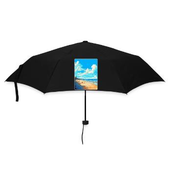 Affiche de voyage de Scheveningen Beach Netherlands WPA - Parapluie standard - noir - Devant