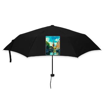 Groningue Pays-Bas Affiche de voyage vintage WPA - Parapluie standard - noir - Devant