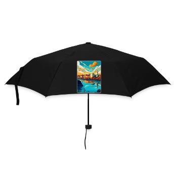 Belgrade Serbie Affiche de voyage vintage Souvenir WPA - Parapluie standard - noir - Devant