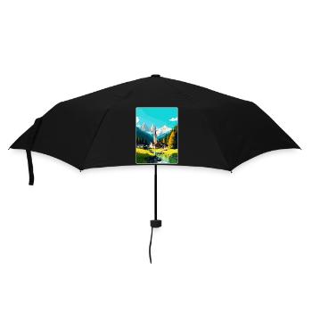 Garmisch Partenkirchen Germany Travel Poster WPA - Umbrella (small) - black - Front