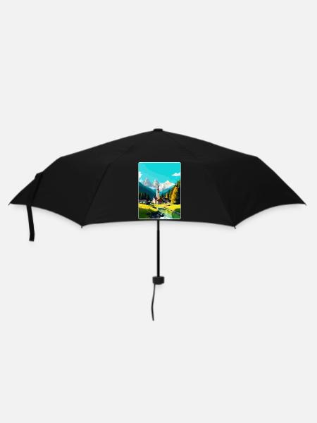 Garmisch Partenkirchen Deutschland Reiseplakat WPA - Regenschirm (klein) - Schwarz
