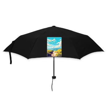 Texel Netherlands Vintage Travel Poster Souvenir - Umbrella (small) - black - Front