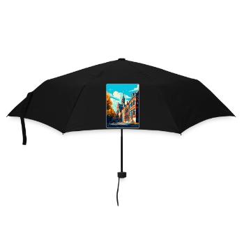 Tilburg Netherlands Vintage Travel Poster Souvenir - Umbrella (small) - black - Front