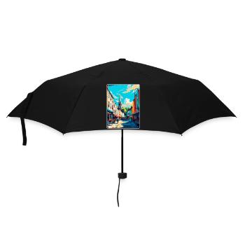 Galway Irland Uk Vintage Reiseplakat Souvenir - Regenschirm (klein) - Schwarz - Vorne