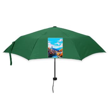 Sarajevo Bosnia Herzegovina Vintage Travel Poster - Umbrella (small) - bottlegreen - Front