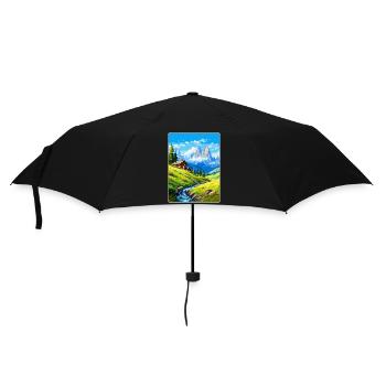 Dolomites Italy Vintage Travel Poster Souvenir WPA - Umbrella (small) - black - Front
