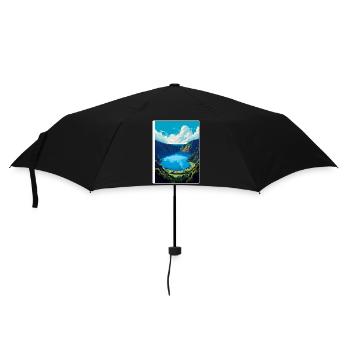 Les Açores Portugal Vintage Voyage Poster WPA Art - Parapluie standard - noir - Devant