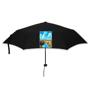 Turku Finland Vintage Travel Poster WPA Souvenir - Umbrella (small) - black - Front