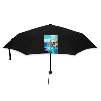 Thoune Suisse Affiche de voyage vintage souvenir - Parapluie standard - noir - Devant