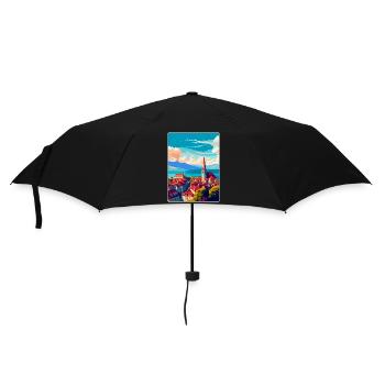 Lausanne Switzerland Vintage Travel Poster WPA Art - Umbrella (small) - black - Front