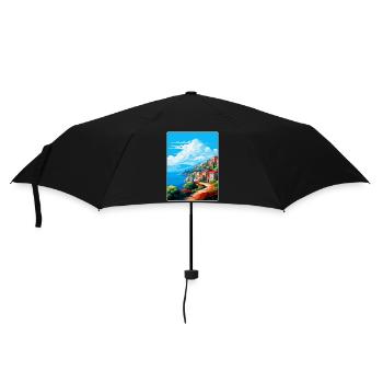 Elba Italien Vintage Reiseplakat Souvenir Souvenir - Regenschirm (klein) - Schwarz - Vorne