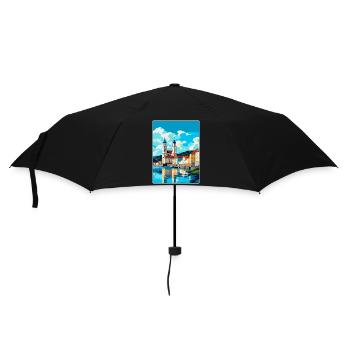 Passau Germany Vintage Travel Poster Souvenir WPA - Umbrella (small) - black - Front