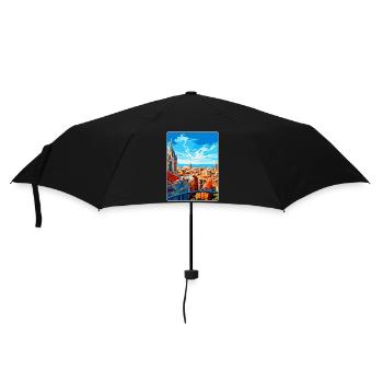 Barcelone Espagne Affiche de voyage vintage Souvenir WPA - Parapluie standard - noir - Devant