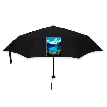 Affiche de voyage vintage des Açores au Portugal - Parapluie standard - noir - Devant