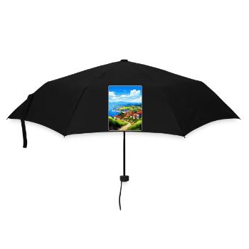 Basque Country Spain Vintage Travel Poster WPA Art - Umbrella (small) - black - Front