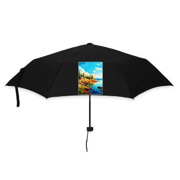 Ålandinseln Finnland Vintage Reiseplakat WPA - Regenschirm (klein) - Schwarz - Vorne