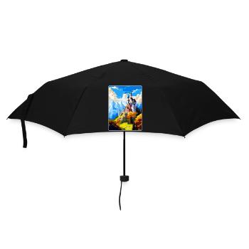 Château de Neuschwanstein Allemagne Affiche de voyage WPA - Parapluie standard - noir - Devant