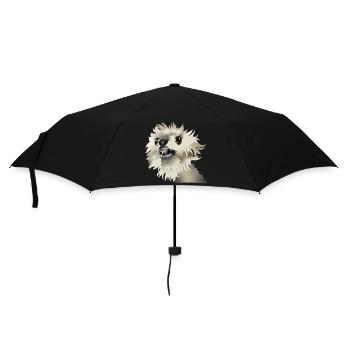 Chien heureux - Parapluie standard - noir - Devant