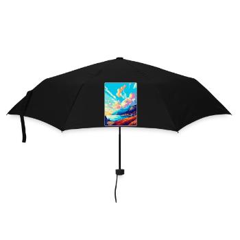 Bergen Norway Vintage Travel Poster WPA Souvenir - Umbrella (small) - black - Front