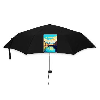 Turin Italy Vintage Travel Poster WPA Art Souvenir - Umbrella (small) - black - Front