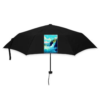 Chutes du Rhin Suisse Affiche de voyage vintage WPA - Parapluie standard - noir - Devant