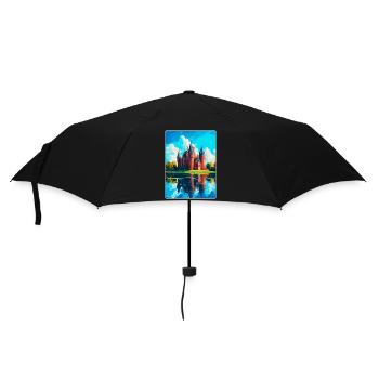 Château de Haar Pays-Bas Affiche de voyage vintage - Parapluie standard - noir - Devant