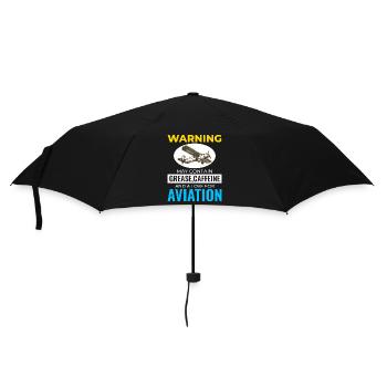 Fluggerätmechaniker Luftfahrttechniker Kaffee Humor - Regenschirm (klein) - Schwarz - Vorne