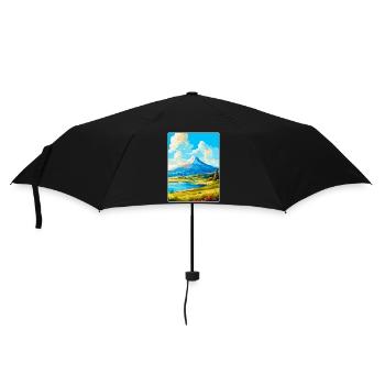 Mont Dirfi Grèce Affiche de voyage vintage souvenir - Parapluie standard - noir - Devant