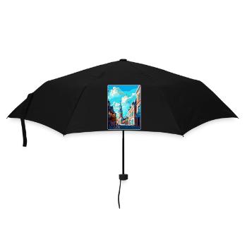 Breda Netherlands Vintage Travel Poster Souvenir - Umbrella (small) - black - Front