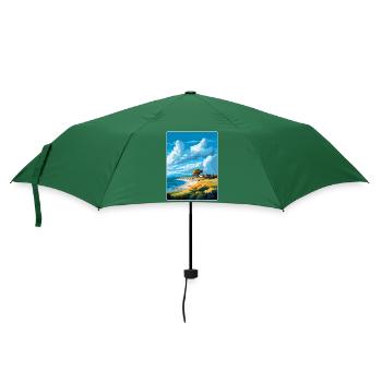Gotland Schweden Vintage Reiseplakat Souvenir WPA - Regenschirm (klein) - Flaschengrün - Vorne