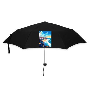Nazaré Portugal Affiche de voyage vintage Souvenir WPA - Parapluie standard - noir - Devant