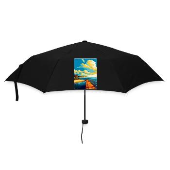 Swinoujscie Pologne Affiche de voyage vintage souvenir - Parapluie standard - noir - Devant