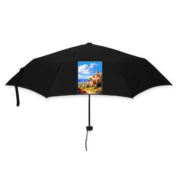 Llagostera Spain Vintage Travel Poster Souvenir - Umbrella (small) - black - Front