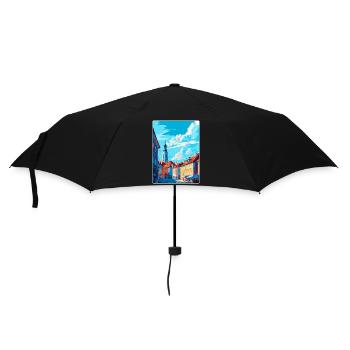 Olsztyn Poland Vintage Travel Poster Souvenir WPA - Umbrella (small) - black - Front