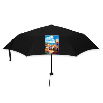 Obidos Portugal Affiche de voyage vintage souvenir WPA - Parapluie standard - noir - Devant