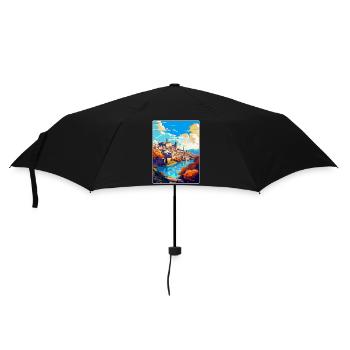 Toledo Spanien Vintage Reiseposter WPA Souvenir - Regenschirm (klein) - Schwarz - Vorne