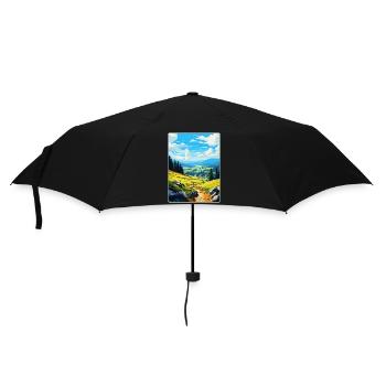 Karkonosze Pologne Affiche de voyage vintage souvenir - Parapluie standard - noir - Devant