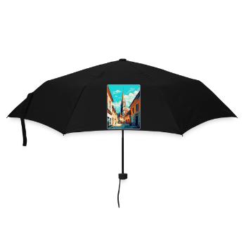 Osijek Kroatien Vintage Reiseplakat Souvenir WPA - Regenschirm (klein) - Schwarz - Vorne
