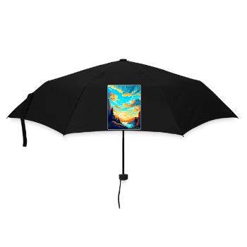 Podyji République tchèque Affiche de voyage vintage WPA - Parapluie standard - noir - Devant